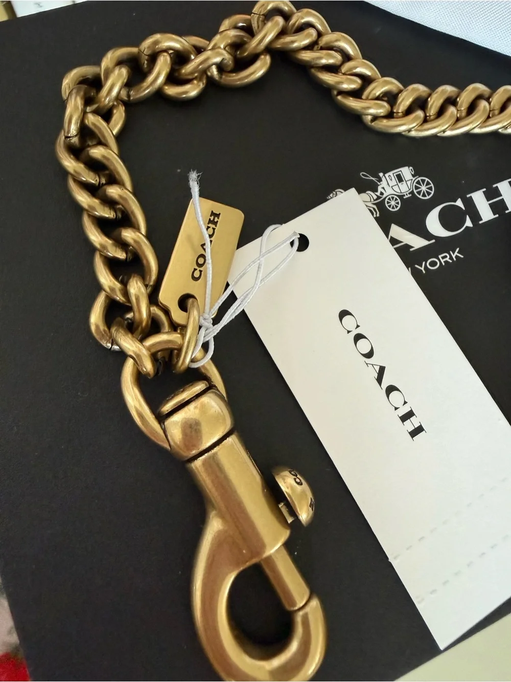 Coach purse bag chain strap charm strap NWT WITH COACH JEWELRY POUCH - Picture 6 of 10